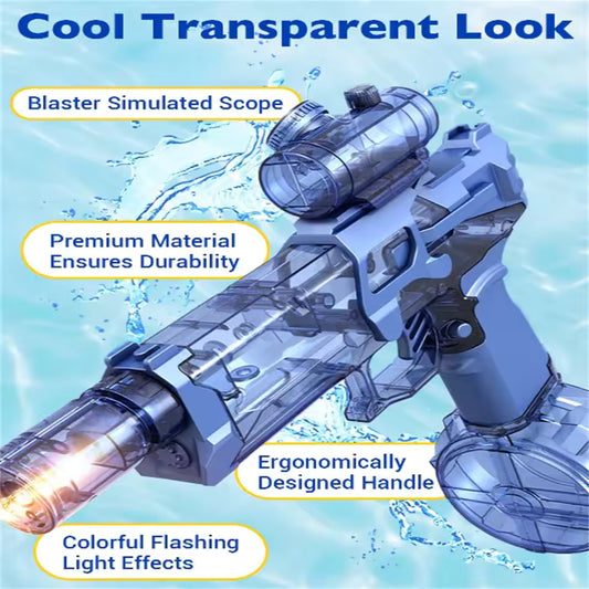Led Light Emitting Electric Water Gun Toys Children Automatic Sensor Lights Water Pistol Summer Outdoor Beach Pool Toy for Kids