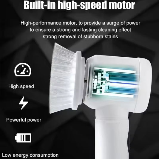 Electric Spin Scrubber,Bathroom Cleaning Brush Power Scrubber with 3 Replaceable Brush Heads, Electric Cleaning Brush