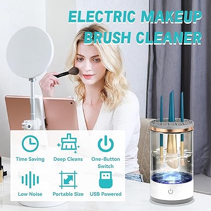USB Electric Makeup Brush Cleaner Portable 3 In 1 Makeup Brushes Drying Rack Lazy Cleaning Brush Washer Quick Dry Tool New
