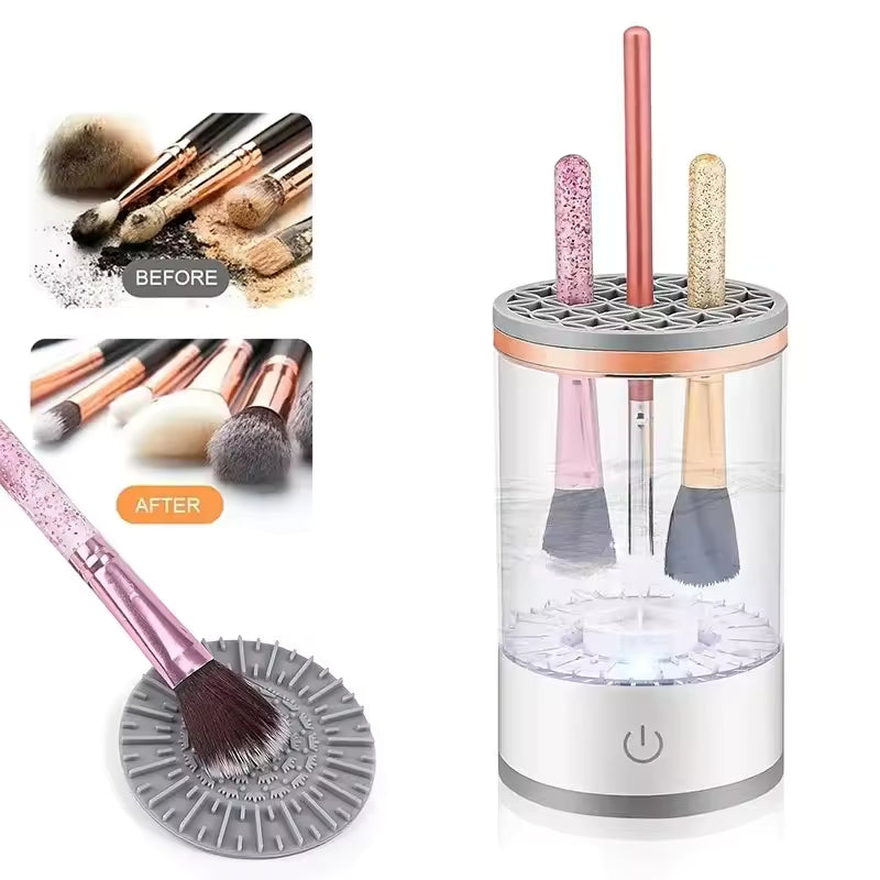 USB Electric Makeup Brush Cleaner Portable 3 In 1 Makeup Brushes Drying Rack Lazy Cleaning Brush Washer Quick Dry Tool New