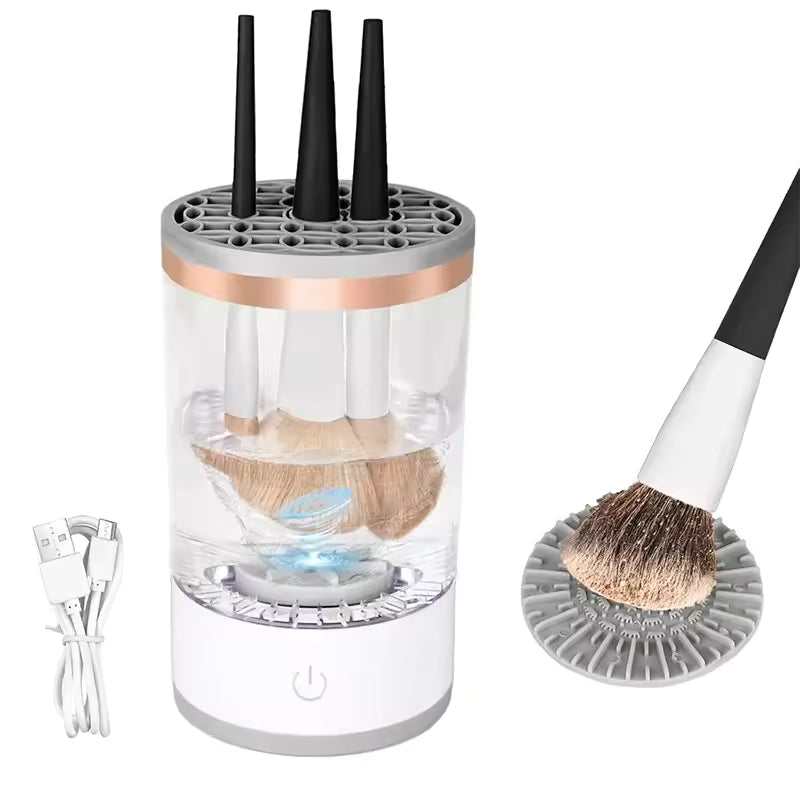 USB Electric Makeup Brush Cleaner Portable 3 In 1 Makeup Brushes Drying Rack Lazy Cleaning Brush Washer Quick Dry Tool New