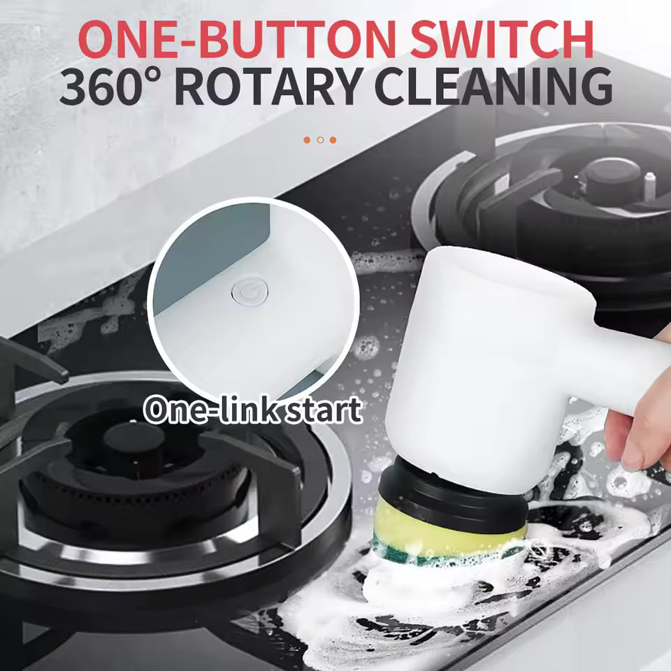 Electric Spin Scrubber,Bathroom Cleaning Brush Power Scrubber with 3 Replaceable Brush Heads, Electric Cleaning Brush