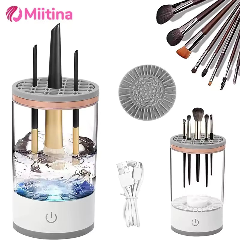 USB Electric Makeup Brush Cleaner Portable 3 In 1 Makeup Brushes Drying Rack Lazy Cleaning Brush Washer Quick Dry Tool New