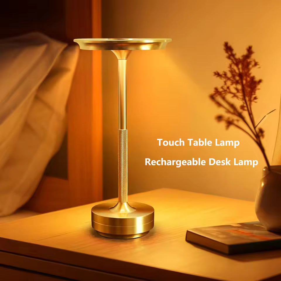Simple charging LED Desk Lamp restaurant bar desk lamp dimming atmosphere retro portable charging touch USB desk lamp