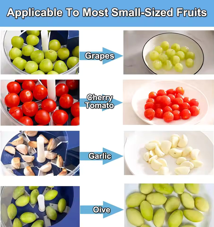 A fully automatic household and commercial electric grape peeler, a perfect tool for peeling green grapes and garlic