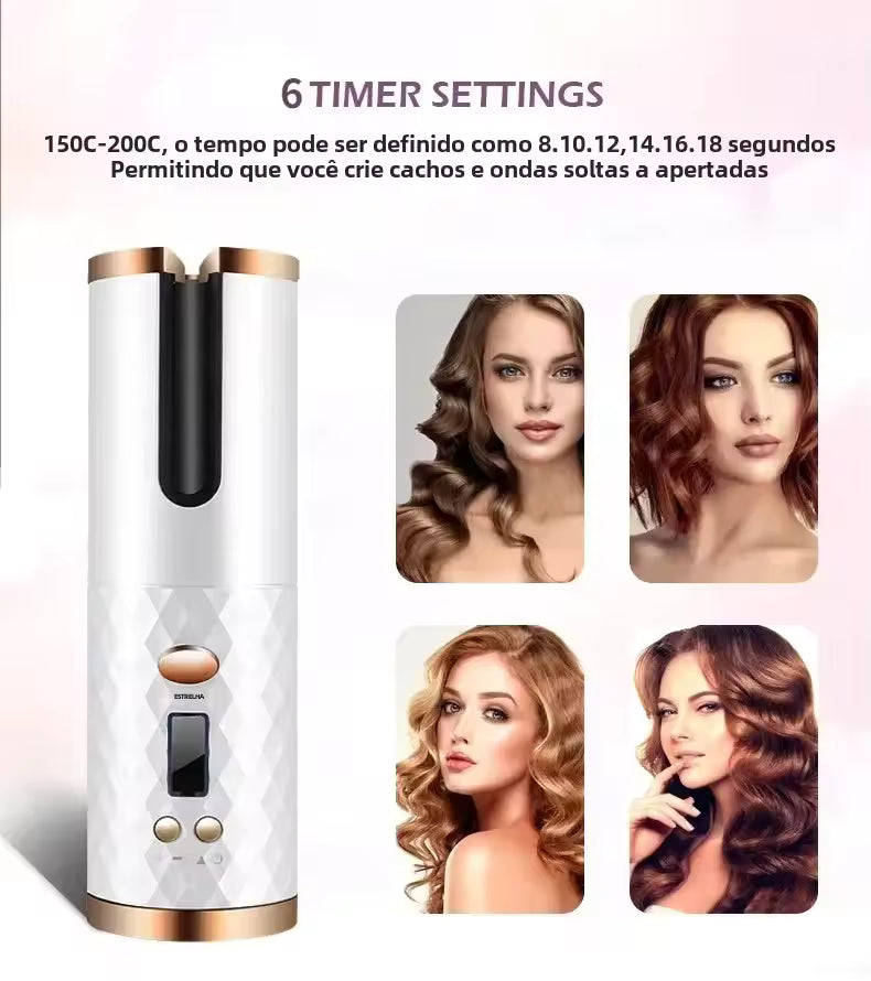 Automatic Hair Culers USB Charging Portable Wireless Rotate Hair Curler