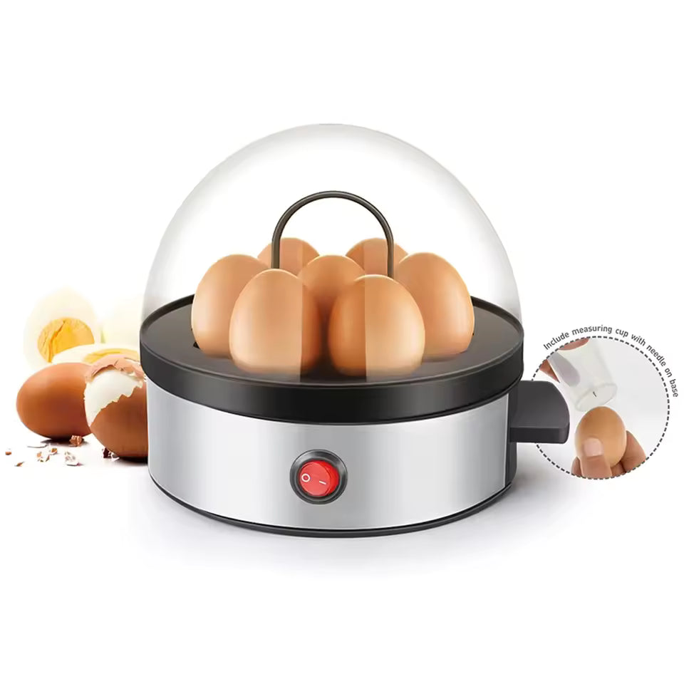 Egg Cooker Automatic Power Off Home 7 Eggs Multi-Functional Steamed Egg Custard Boiled Egg Machine Breakfast Ar