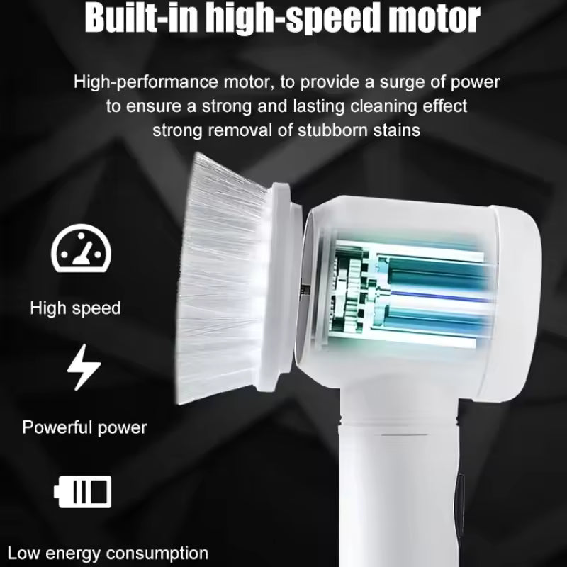 Electric Spin Scrubber,Bathroom Cleaning Brush Power Scrubber with 3 Replaceable Brush Heads, Electric Cleaning Brush