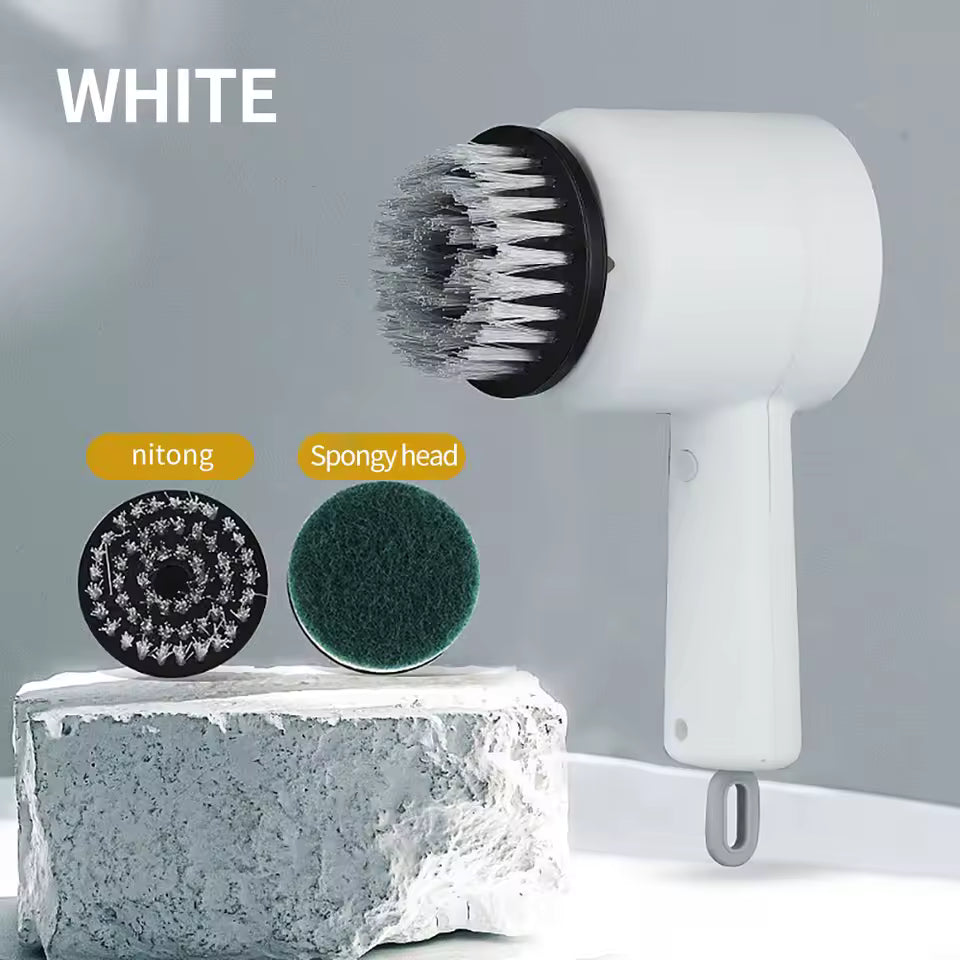 Electric Spin Scrubber,Bathroom Cleaning Brush Power Scrubber with 3 Replaceable Brush Heads, Electric Cleaning Brush