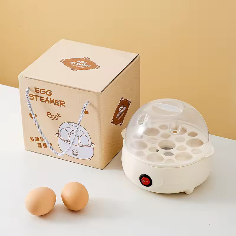 Egg Cooker Automatic Power Off Home 7 Eggs Multi-Functional Steamed Egg Custard Boiled Egg Machine Breakfast Ar